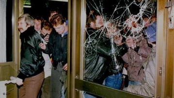Occupation of Stasi Headquarters in East Berlin. January 15, 1990.