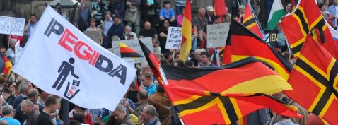 Kundgebung Pegida in Dresden