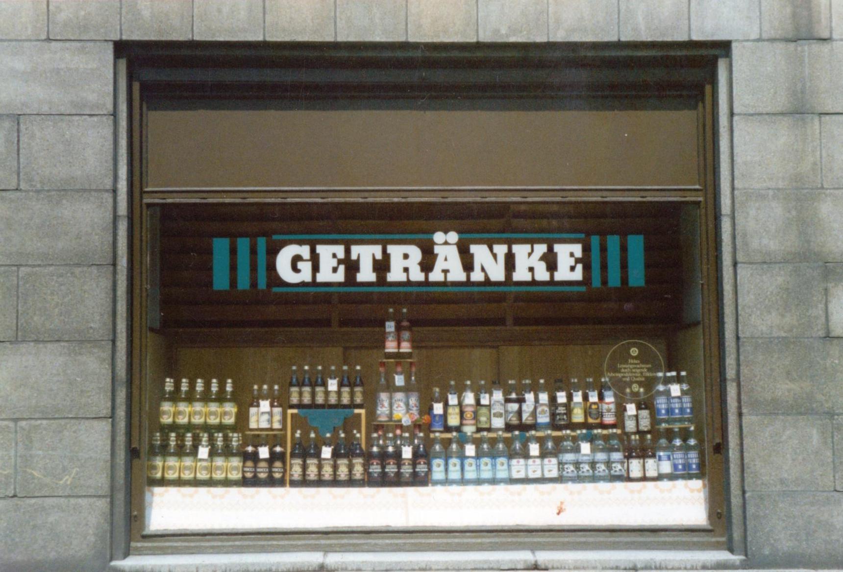 Drinks shop window